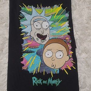 Rick and Morty  Jungle Warp Faces Mens T-Shirt Size XL